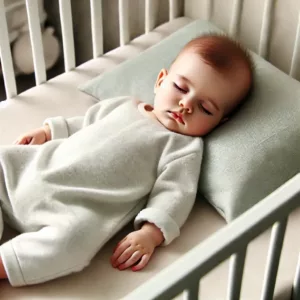 Bébé endormi sur le dos dans un berceau sécurisé, sans couverture ni oreiller.
