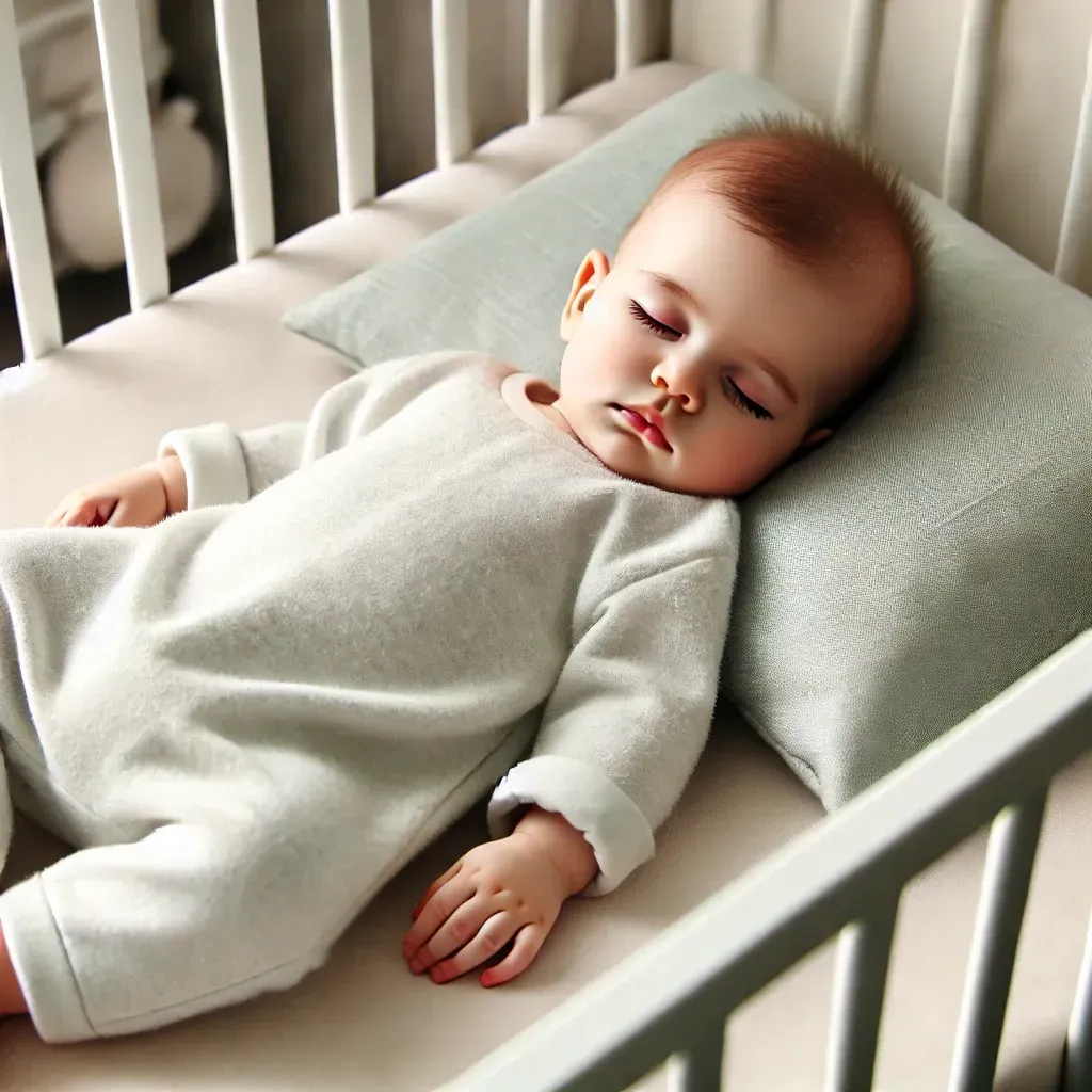 Bébé endormi sur le dos dans un berceau sécurisé, sans couverture ni oreiller.